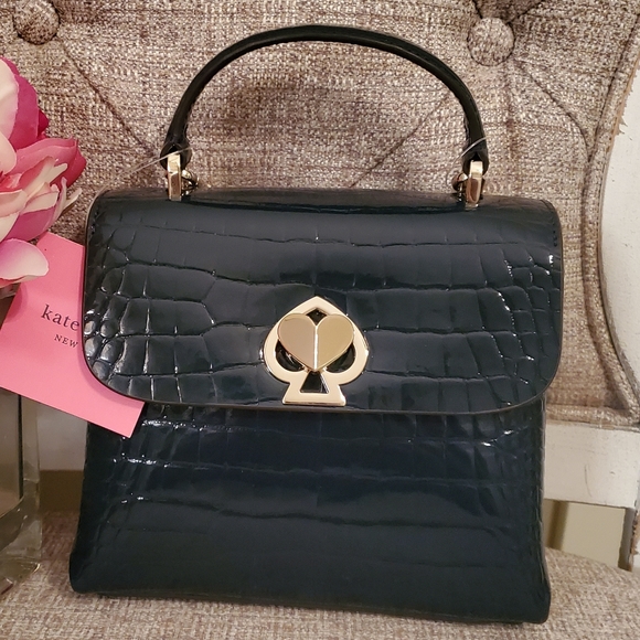 Kate Spade Romy Small Croc-Embossed Satchel - Picture 2 of 5